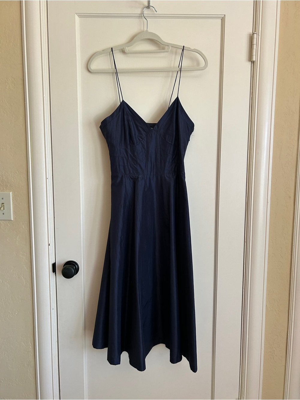 Tommy Hilfiger Navy Spaghetti-Strap Midi Dress